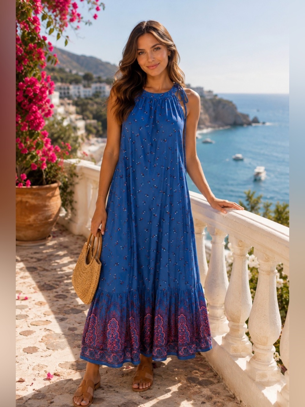 Ann Taylor Factory Blue Floral Dress